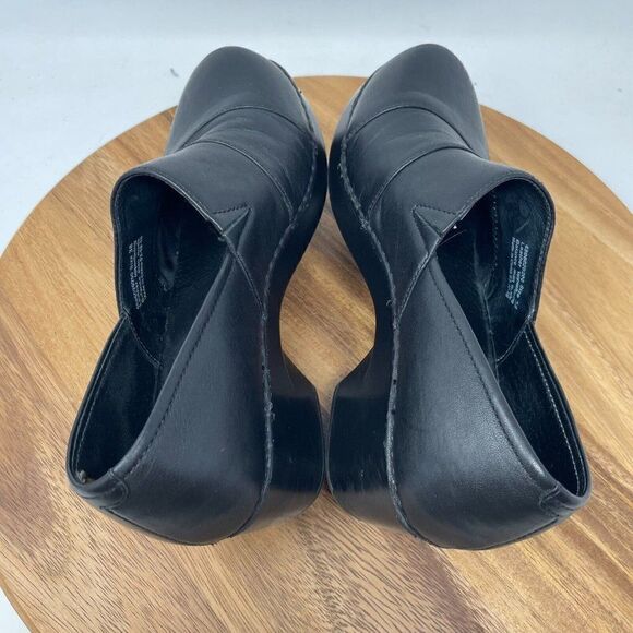 Dansko Women's Tenley Pump Size EU 38 Block Heel Slip On Shoe Black Leather - Picture 6 of 8